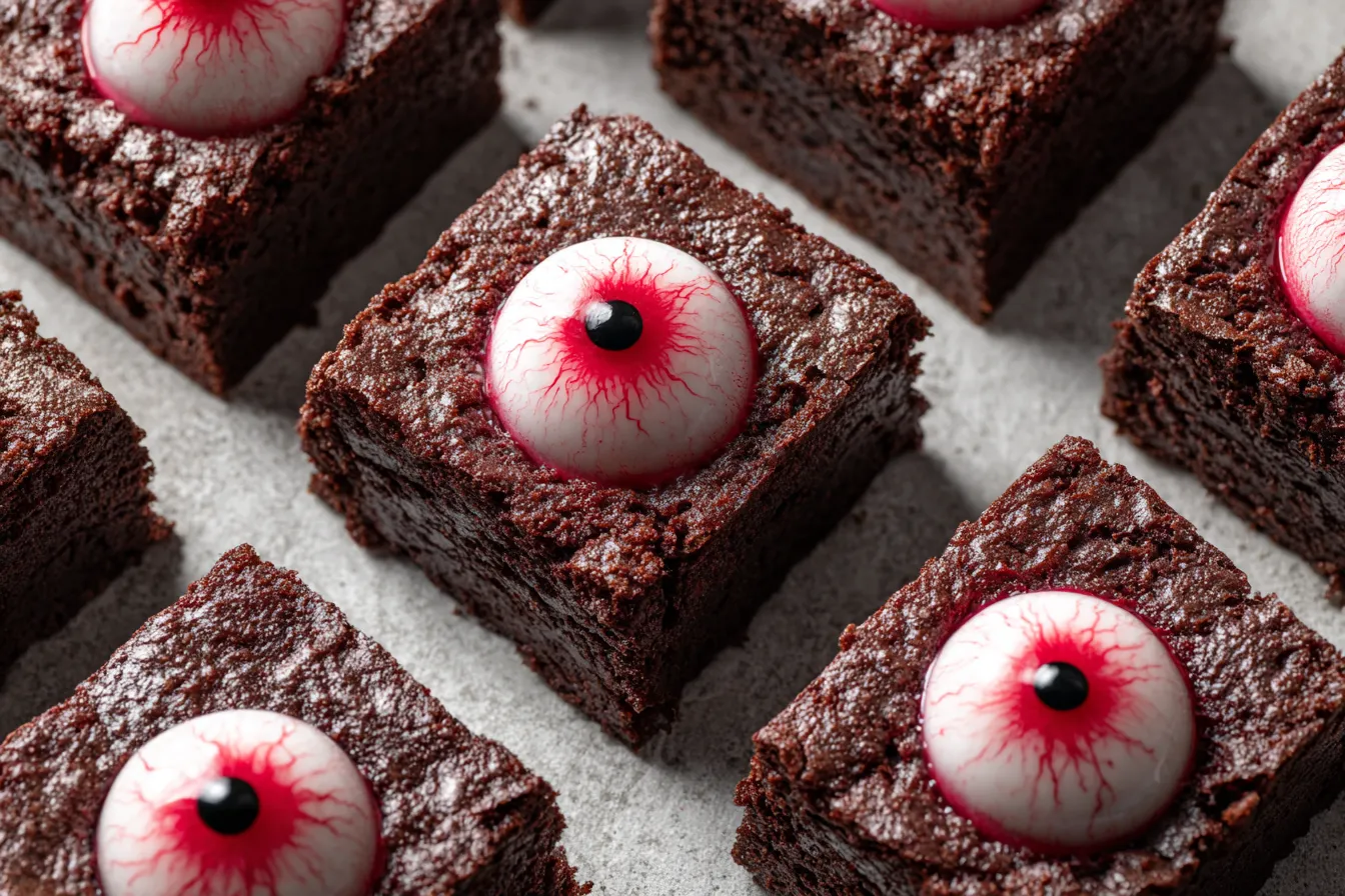 halloween desserts Eyeball Brownies