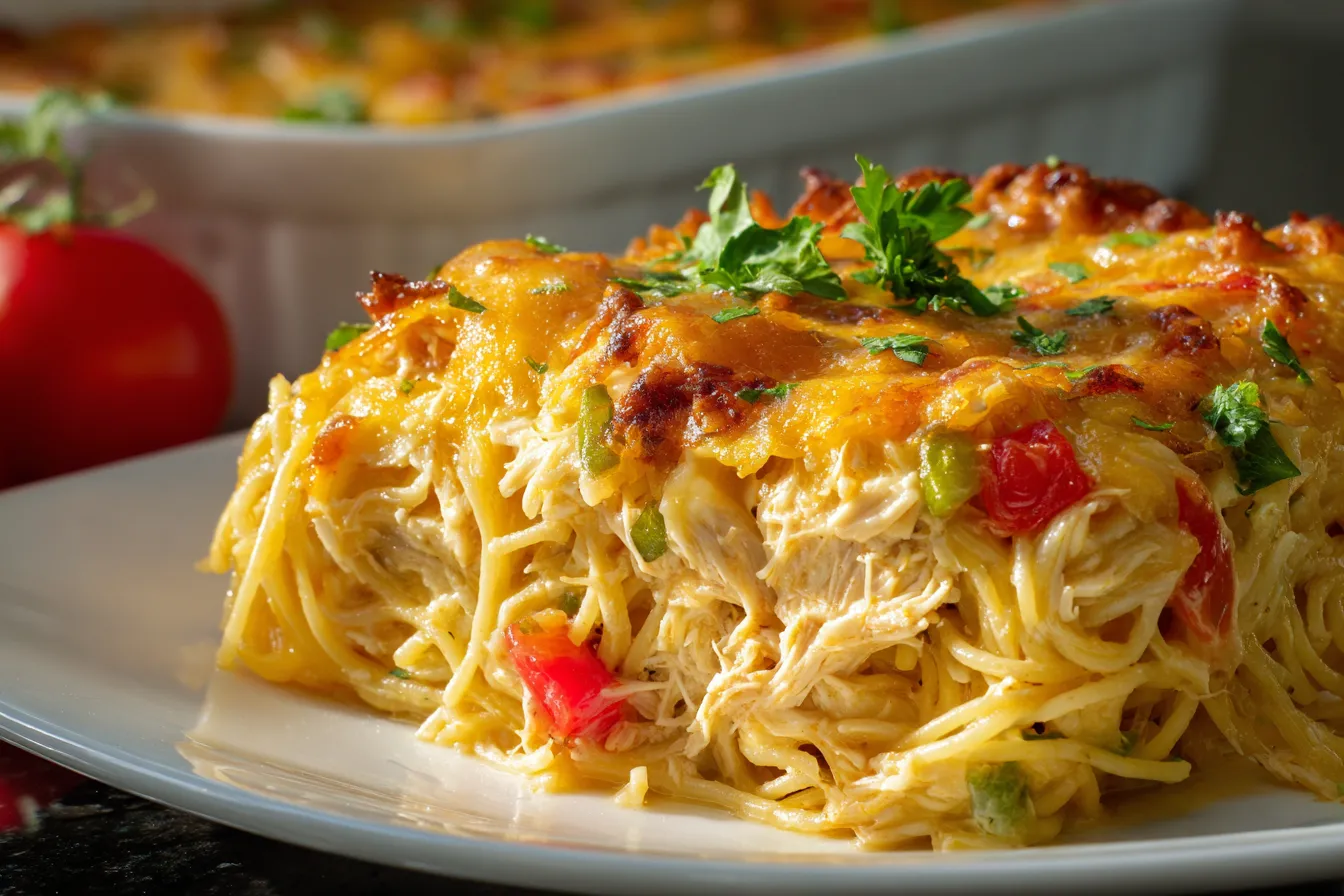 Irresistible Spicy Southern Chicken Spaghetti Casserole Recipe 5 Irresistible Spicy Southern Chicken upscaled 68dd42e38eb0b