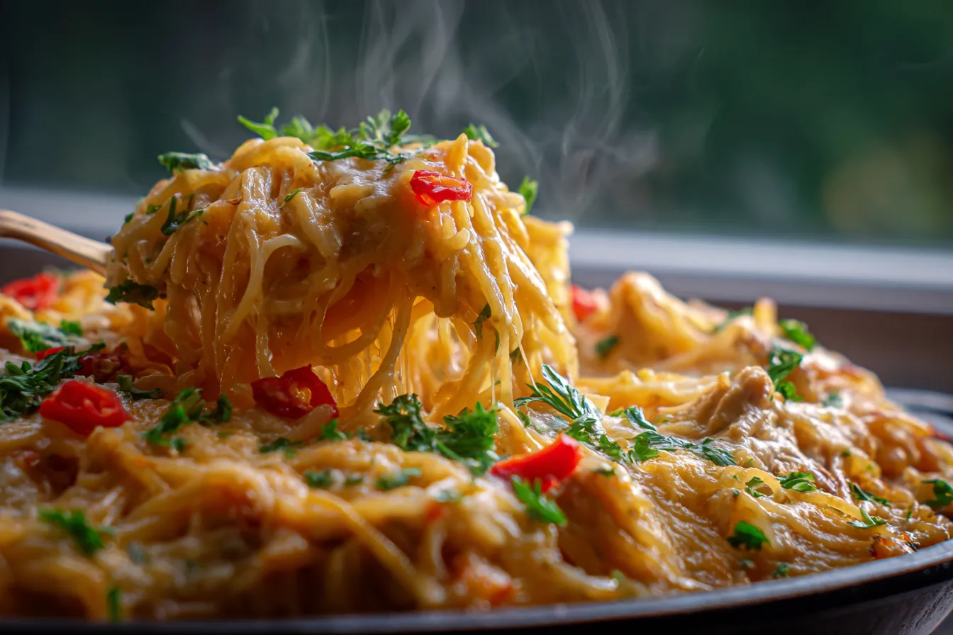Irresistible Spicy Southern Chicken Spaghetti Casserole Recipe 2 Irresistible Spicy Southern Chicken upscaled 68dd43d37b09f