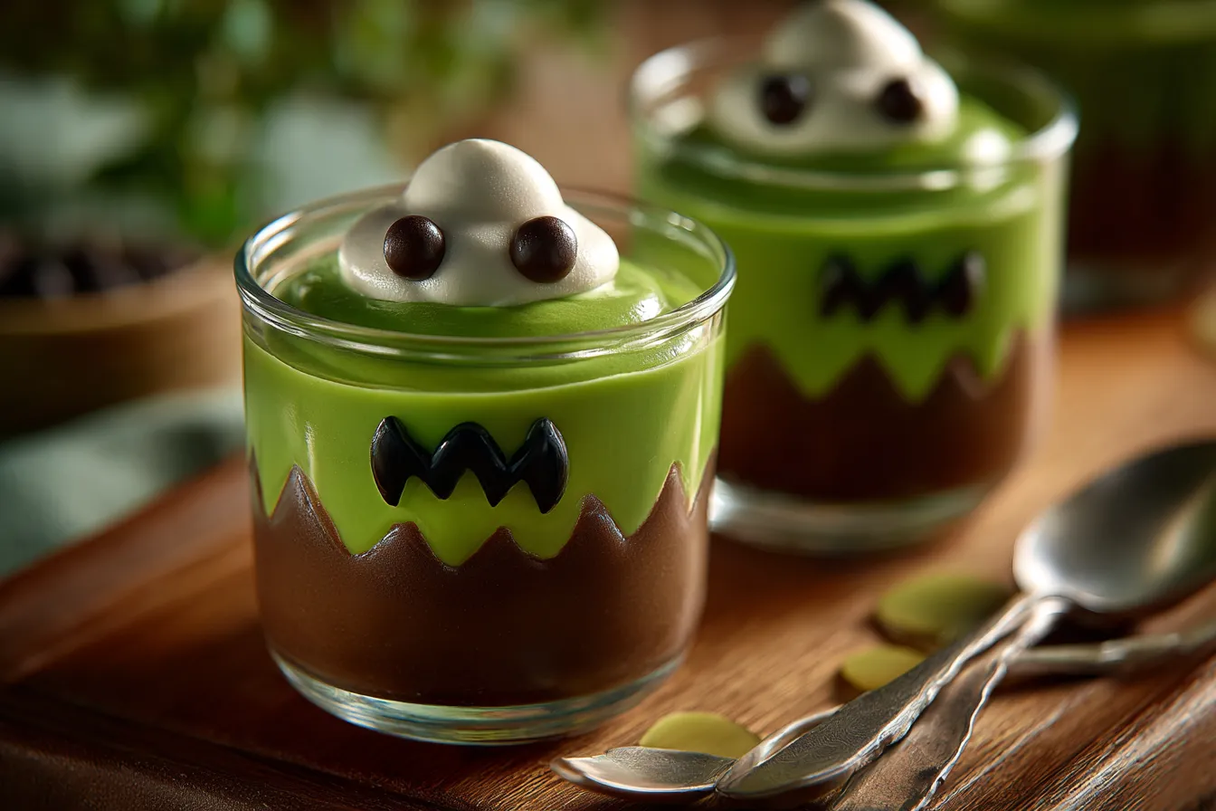 Spooky Frankenstein Pudding Cups: Fun Halloween Snacks for Kids