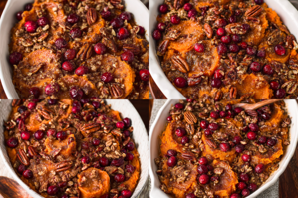 Cranberry Pecan Sweet Potato Mash