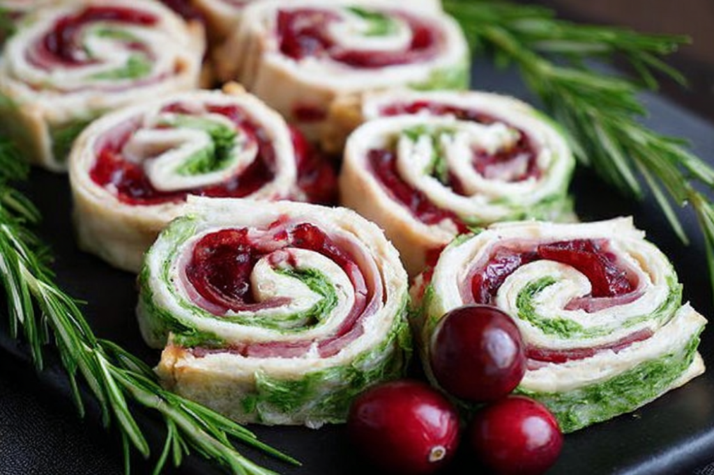 Cranberry Turkey Pinwheels