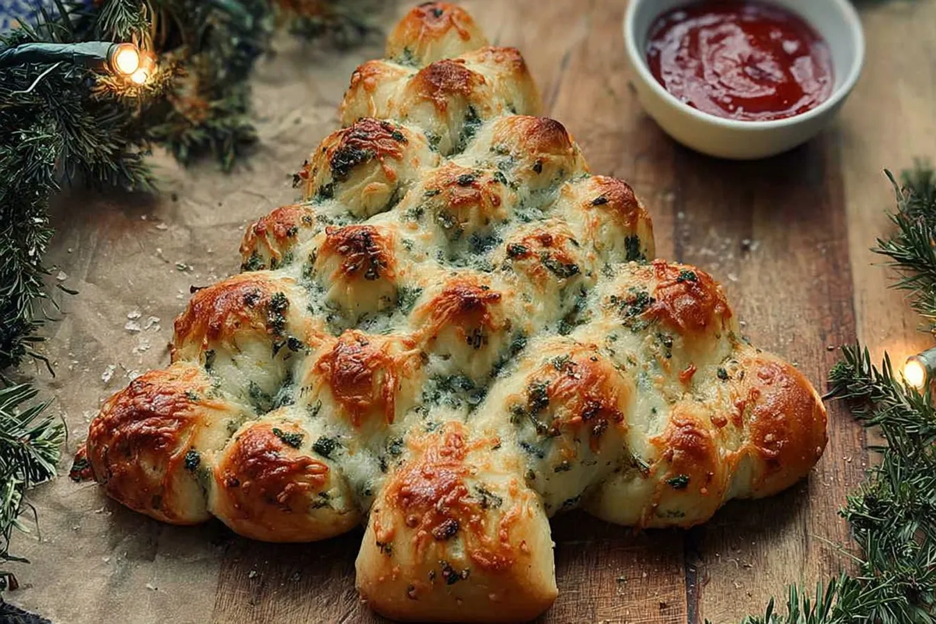 Cheesy Christmas Tree Bread