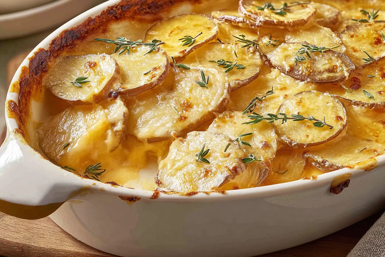 Cheesy Potato Gratin Ready to Serve