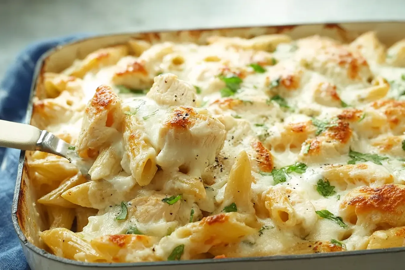 Chicken Alfredo Bake