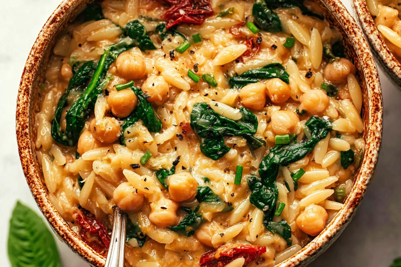 Chickpea & Spinach Orzo Bowl