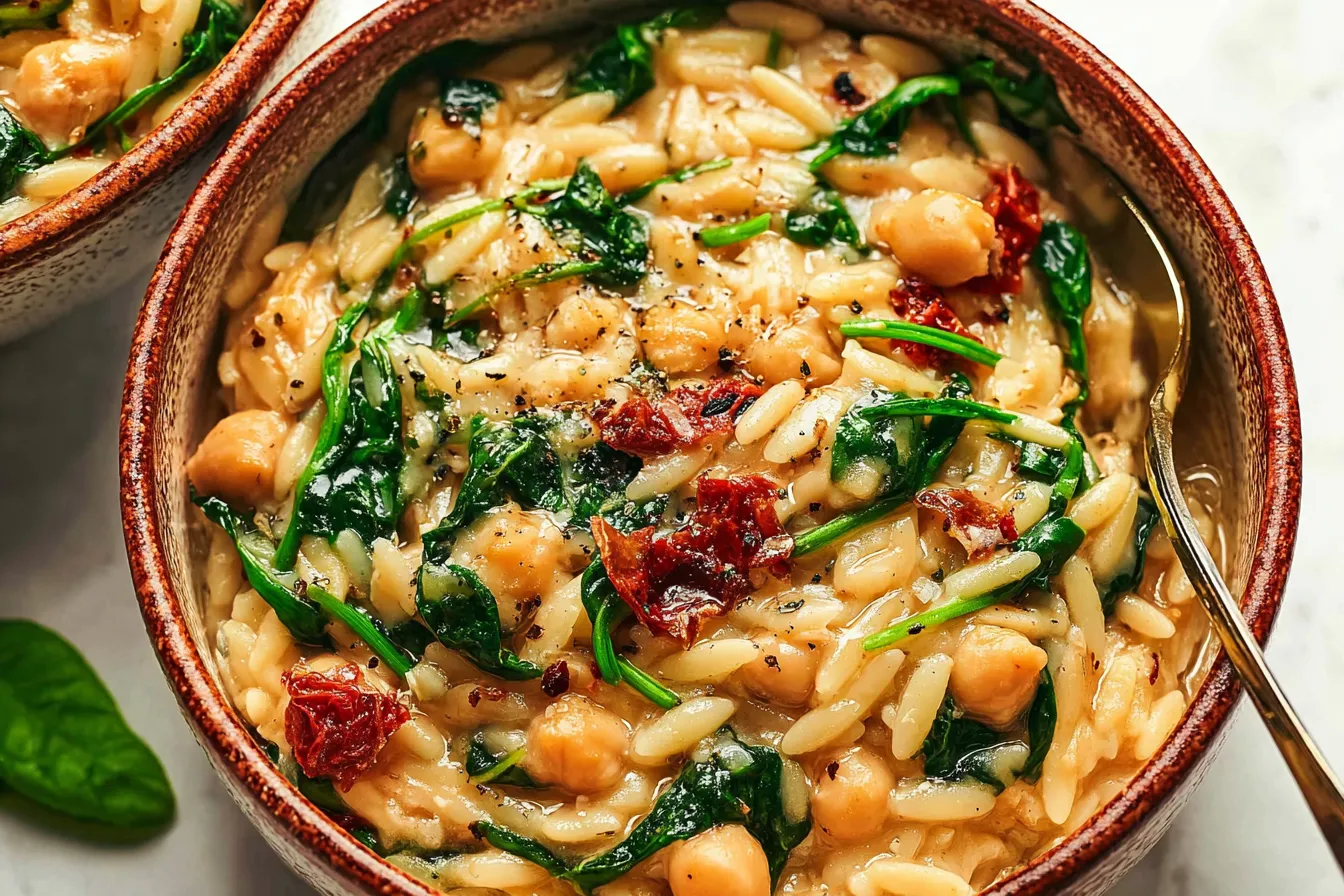 Chickpea & Spinach Orzo