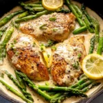 Creamy Lemon Chicken with Asparagus Dish