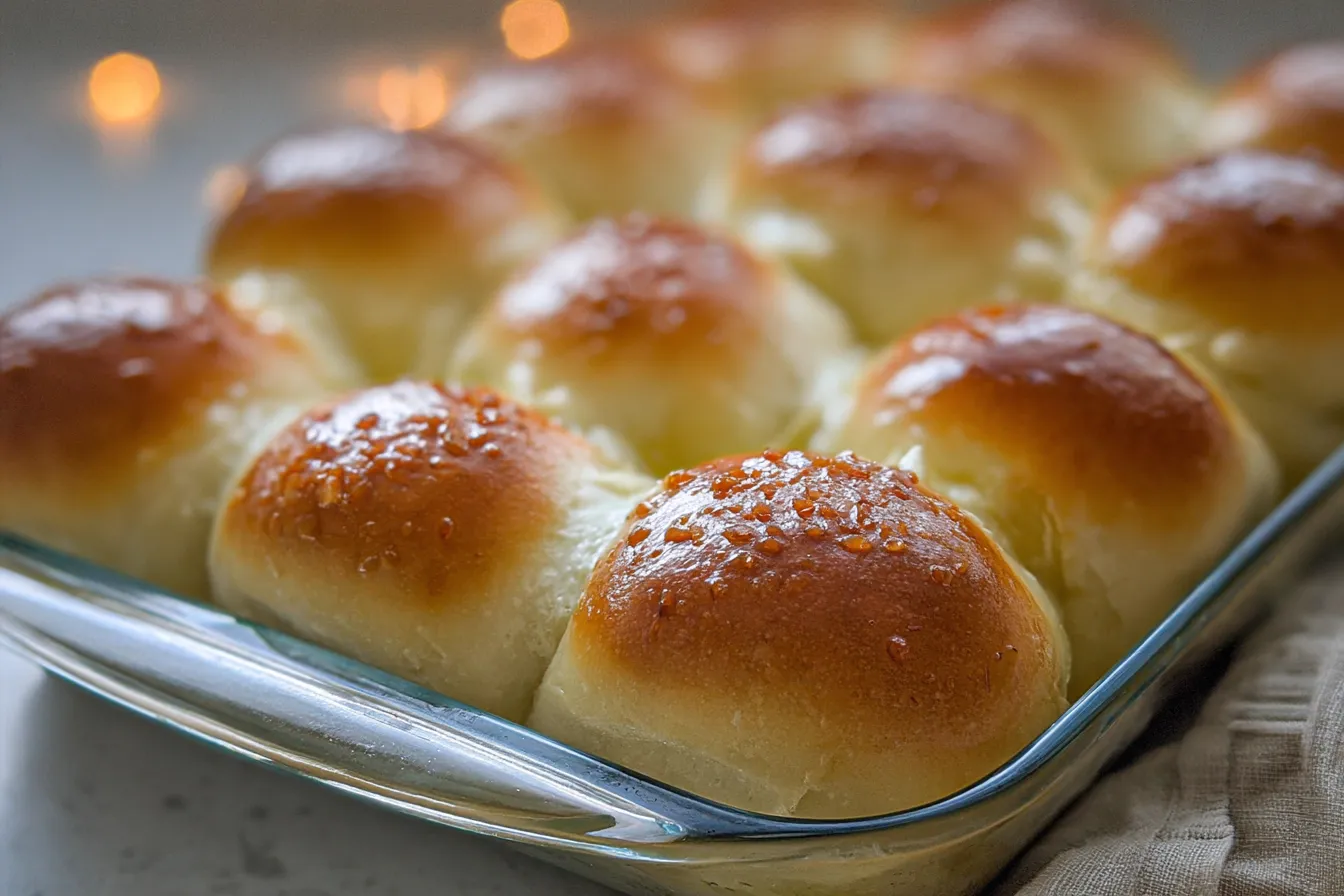 Fluffy Festive Dinner Rolls on a Festive Table