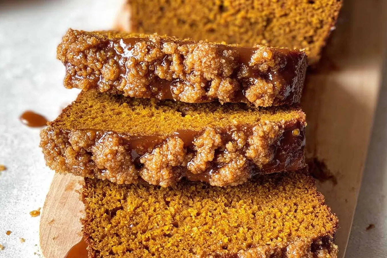 Maple Glazed Pumpkin Bread Freshly Baked
