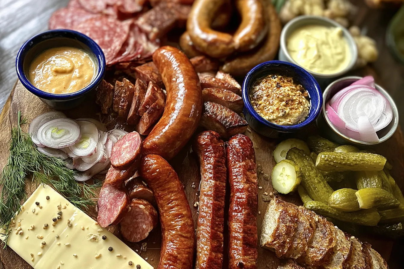 Sausage and Cheese Party Board: A Delicious Gathering Treat Sausage and Cheese Party Board: Perfect for Any Gathering