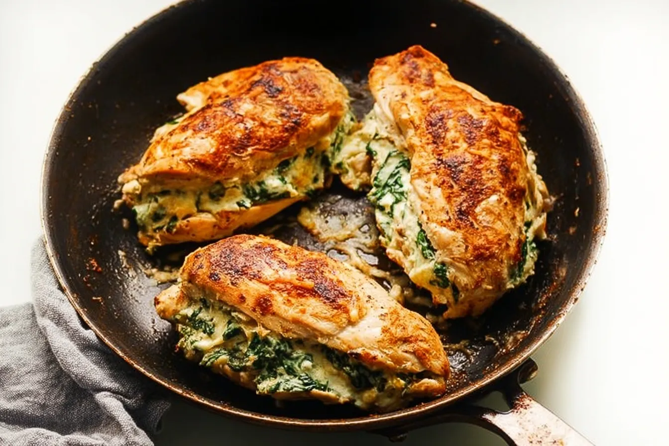 Spinach and Artichoke Stuffed Chicken: A Flavorful Delight Spinach and Artichoke Stuffed Chicken Plated Dish