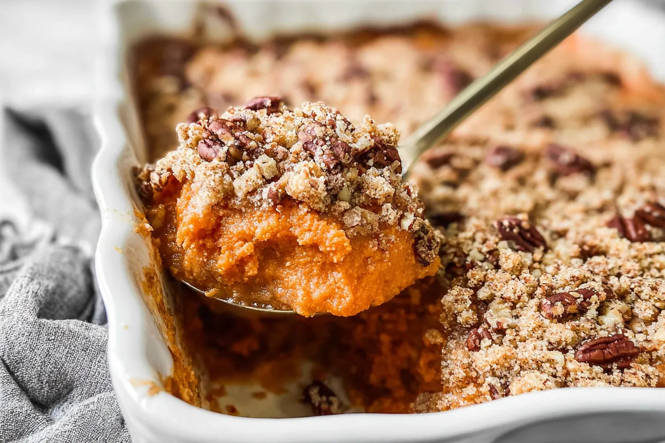 Sweet Potato Casserole: A Delightful Fall Favorite Delicious Sweet Potato Casserole on a Festive Table