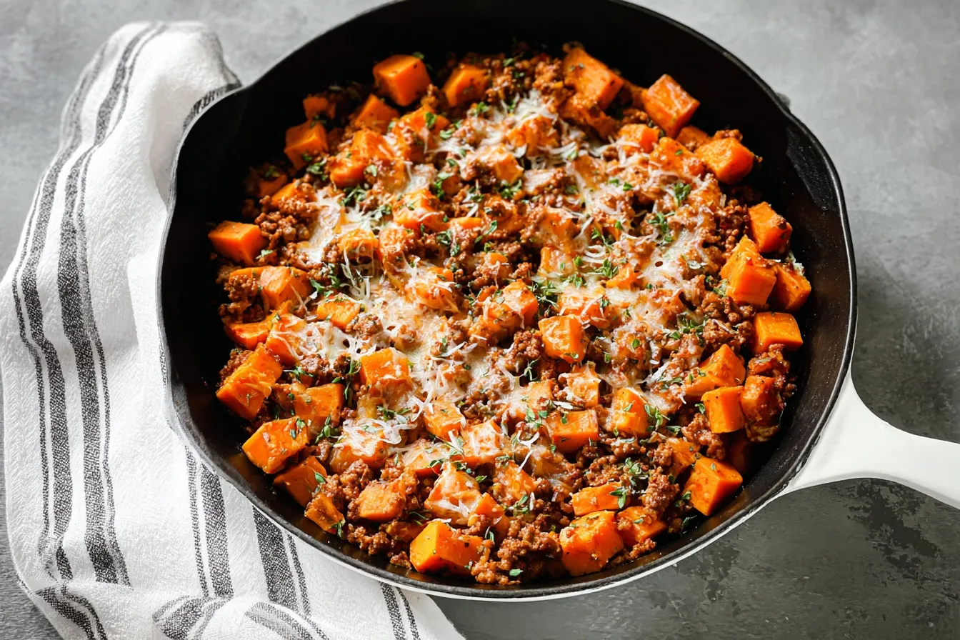 Sweet Potato & Ground Turkey Skillet