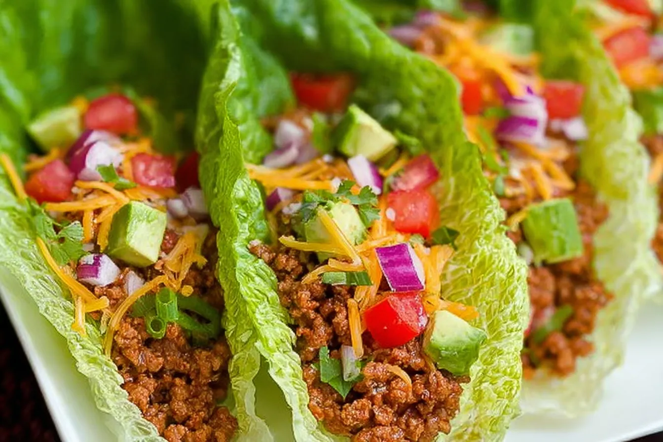 Turkey Taco Lettuce Cups: A Deliciously Healthy Twist! 2 Turkey Taco Lettuce Cups