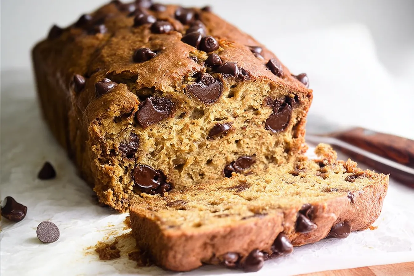 Delicious Banana Bread with Chocolate Chips No Butter