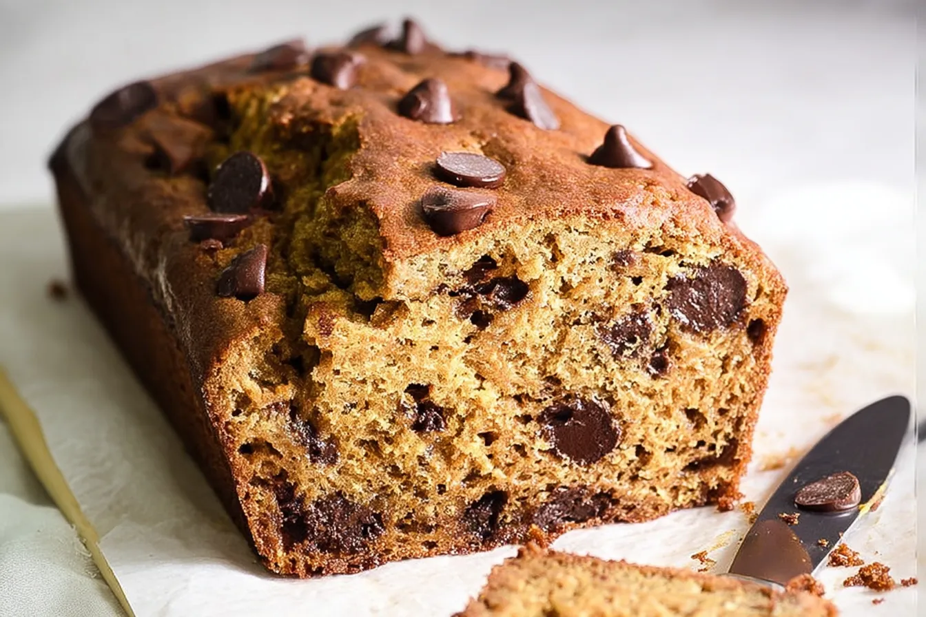 Banana Bread with Chocolate Chips No Butter – Lighter Delight 2 Banana Bread with Chocolate Chips No Butter – Lighter version