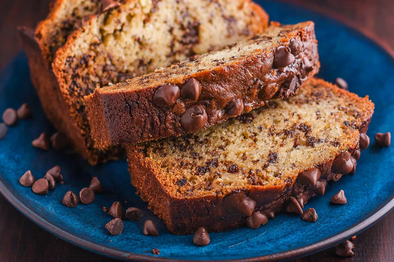 Banana Bread with Mini Chocolate Chips – Even chocolate distribution