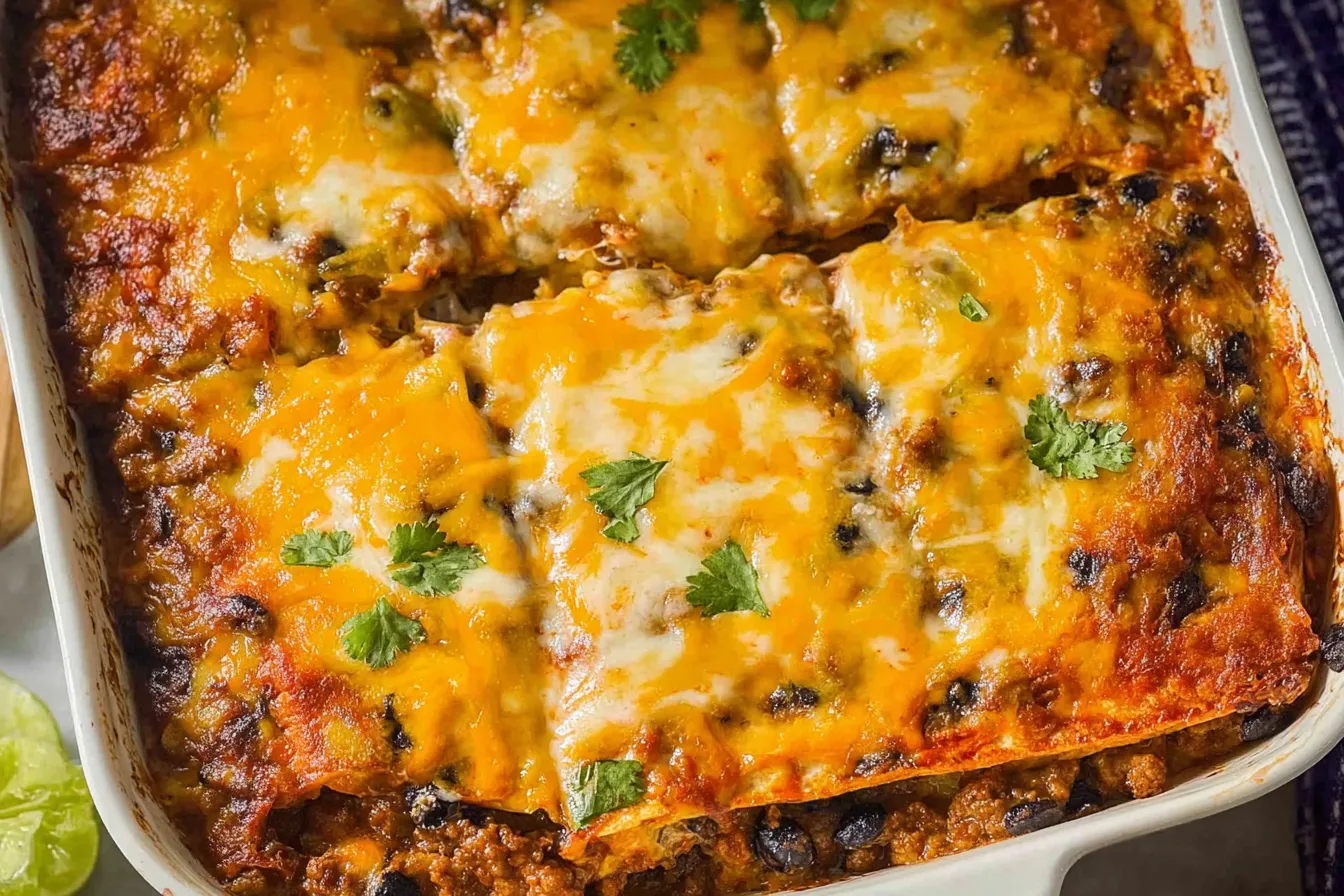 Beef and Cheese Enchilada Bake – Family Approved Delight! 2 Beef and Cheese Enchilada Bake – Family approved
