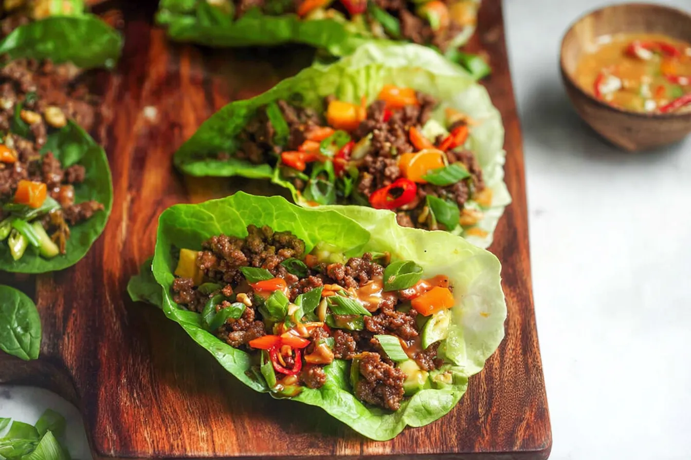 Korean BBQ Ground Beef Wraps – Easy 20-Minute Dinner Korean BBQ Ground Beef Wraps