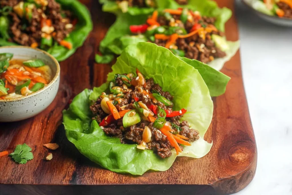 Korean BBQ Ground Beef Wraps