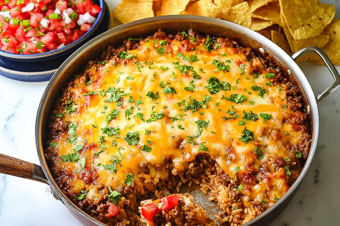 Cheesy Taco Rice Bake – Easy Mexican Dinner Delight 2 Cheesy Taco Rice Bake – Easy Mexican dinner