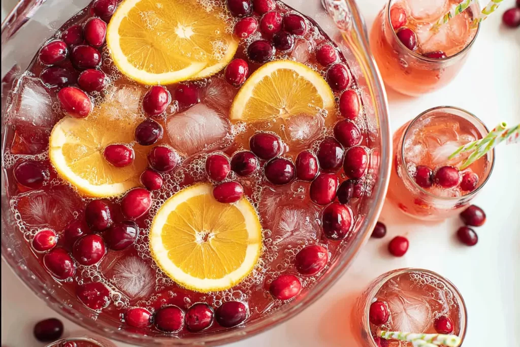 Cranberry Prosecco Holiday Punch