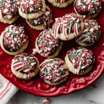 Candy Cane Kiss Cookies
