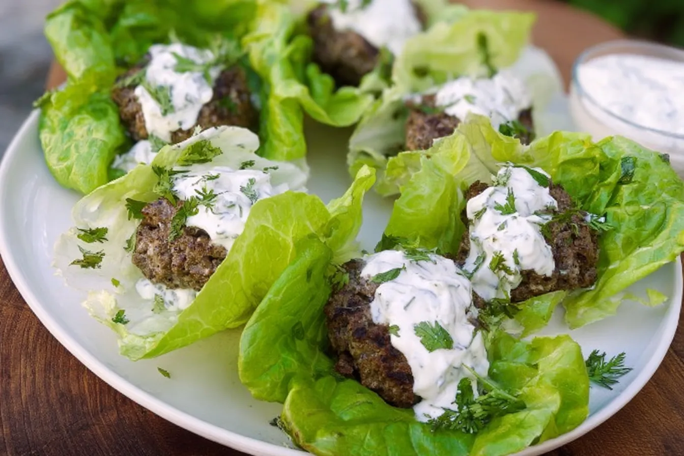 Greek Beef Lettuce Wraps