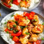 Sweet Chili Chicken Thighs Freshly Cooked on a Plate