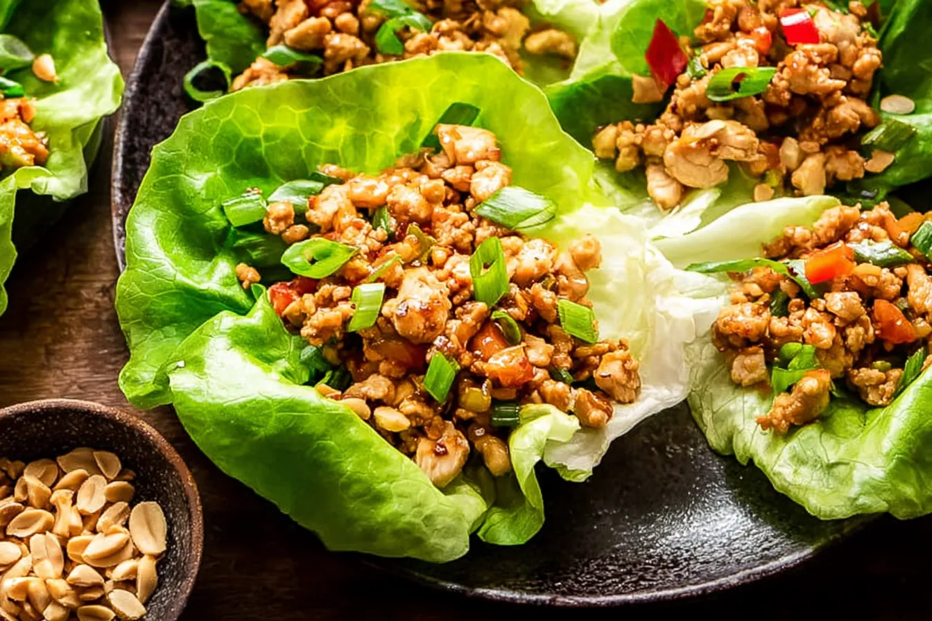 Asian Chicken Lettuce Wraps — Savory, Crunchy, Low-Carb Delight 2 Asian Chicken Lettuce Wraps — Savory, crunchy, and low-carb
