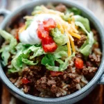 Beef Taco Rice Bowls Ready to Serve
