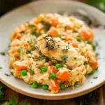 Camping Crockpot Chicken Meal in a Scenic Camp Setting