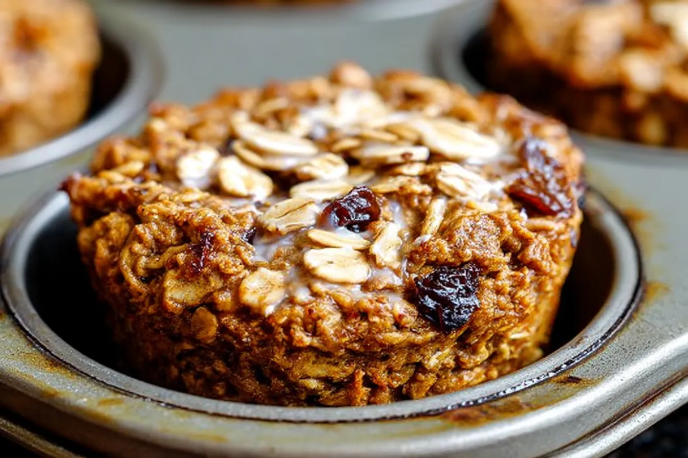 Carrot Apple Oat Breakfast Cake Slice