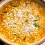 Classic Italian Pastina in Broth with Butter and Parmesan