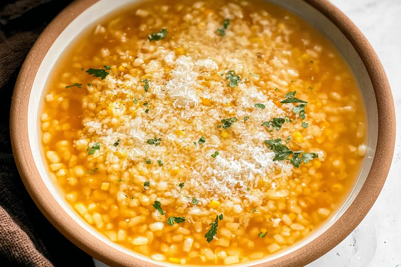 Classic Italian Pastina in Broth — Comforting & Delicious Classic Italian Pastina in Broth with Butter and Parmesan