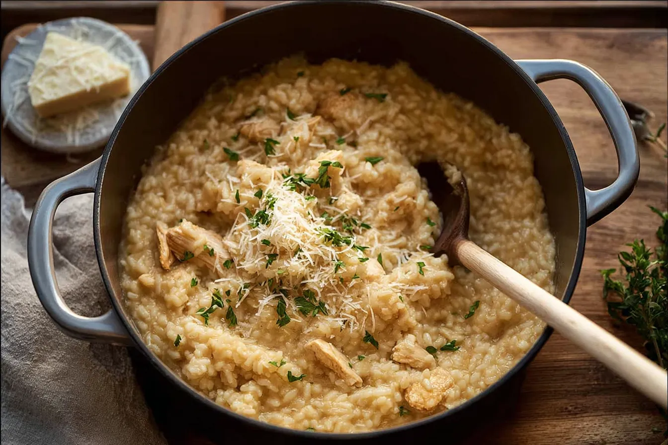 Garlic Parmesan Chicken and Rice Soup — Bold flavor comfort bowl Garlic Parmesan Chicken and Rice Soup - Comfort Bowl