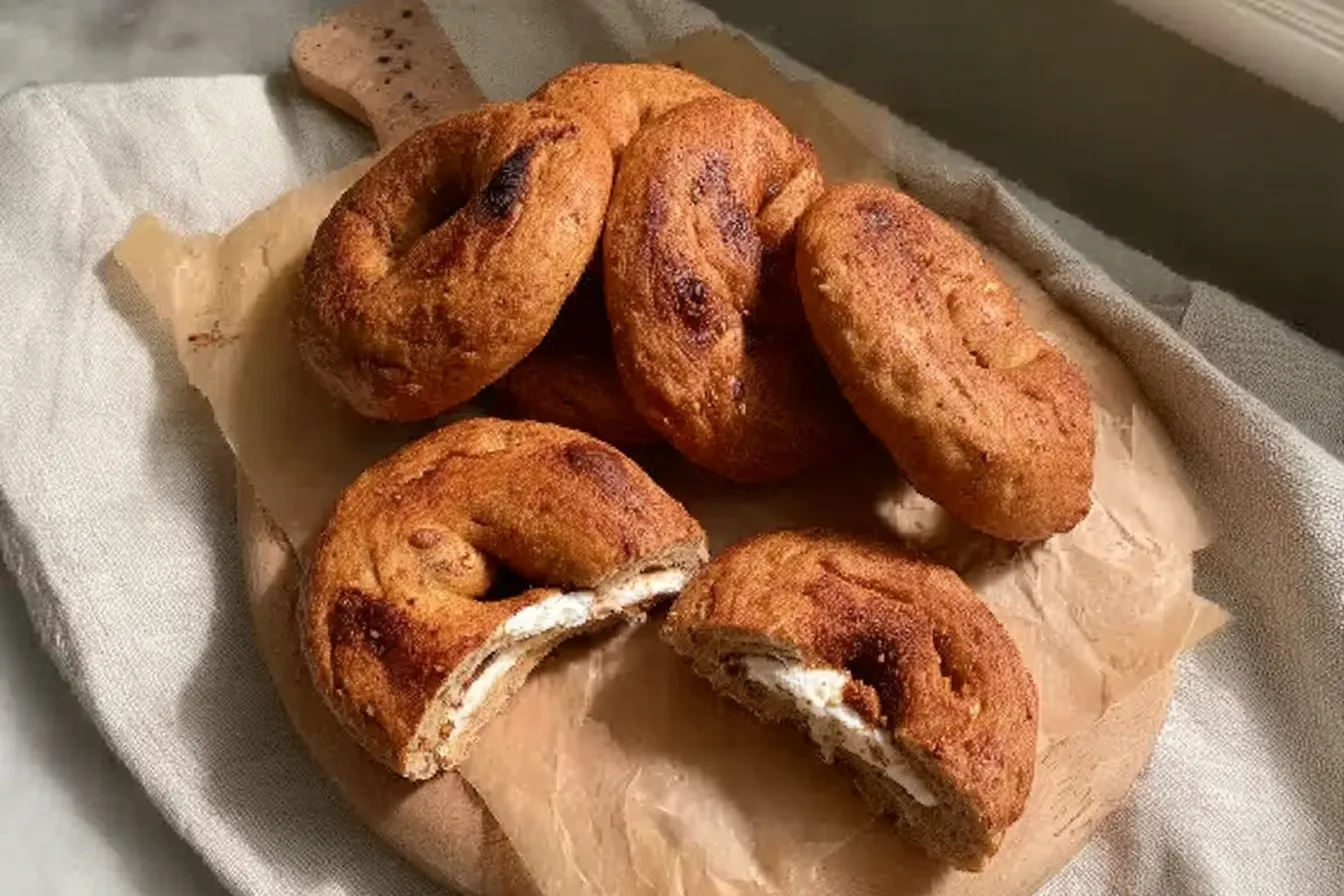 Gluten Free Cinnamon Greek Yogurt Bagels Fresh Out of the Oven