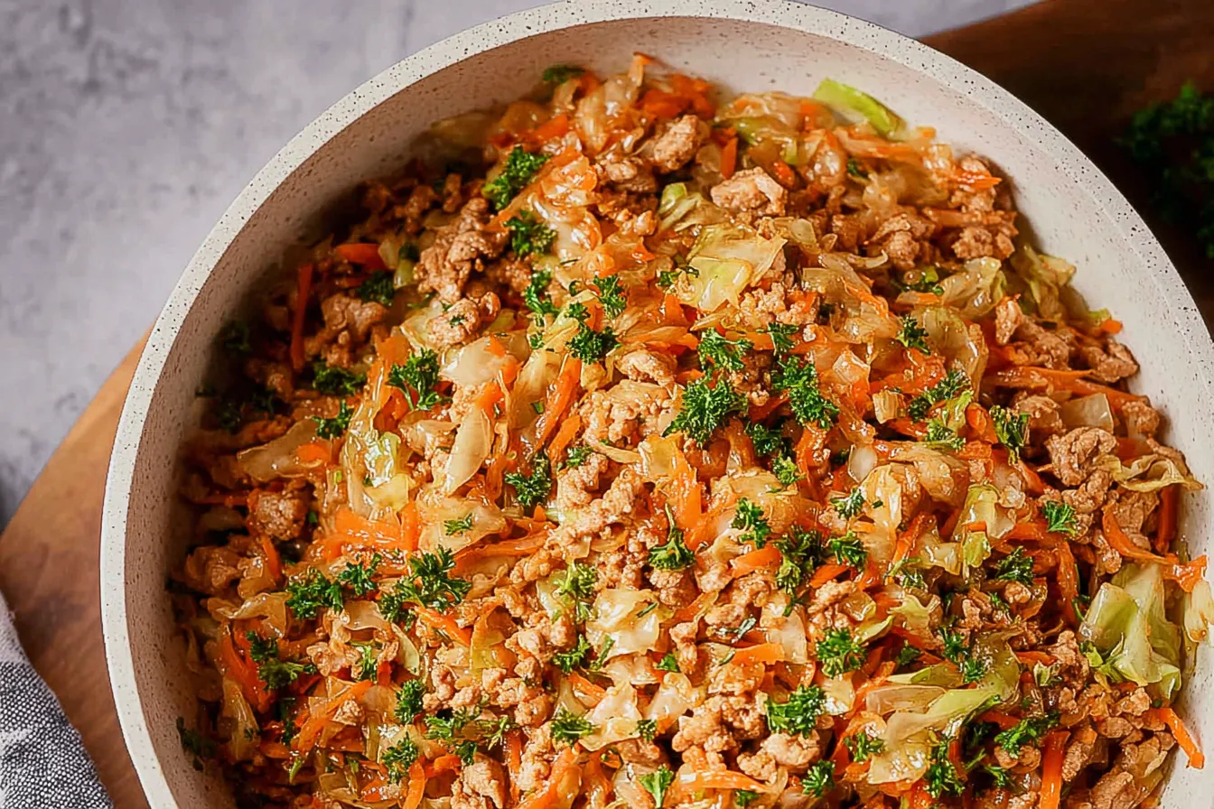Ground Chicken and Cabbage Stir Fry — Fast and Budget-Friendly Meal 2 Ground Chicken and Cabbage Stir Fry — Fast and budget-friendly