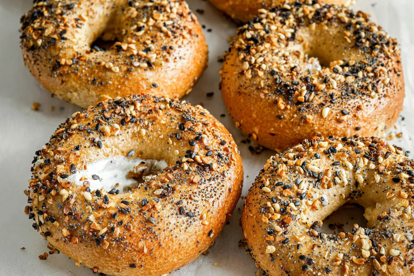 Healthy Gluten Free Bagels with Yogurt Freshly Baked