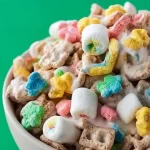 Leprechaun Bait Snack Mix in a Colorful Bowl