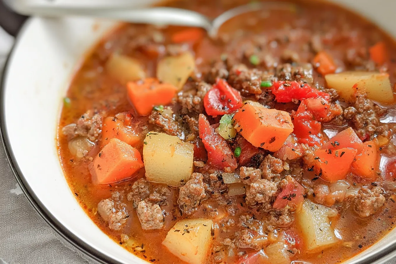 One-Pot Hamburger Stew — Thick, Rich Beefy Flavor Done Right 2 One-Pot Hamburger Stew — Thick, rich beefy flavor