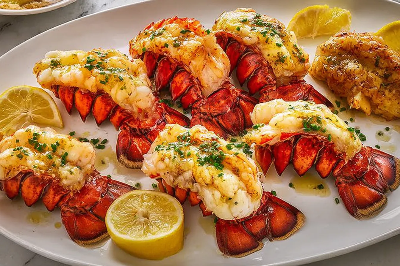 Oven Baked Lobster Tails with Lemon — Light but Flavorful Delight Oven Baked Lobster Tails with Lemon — Plated for Perfection