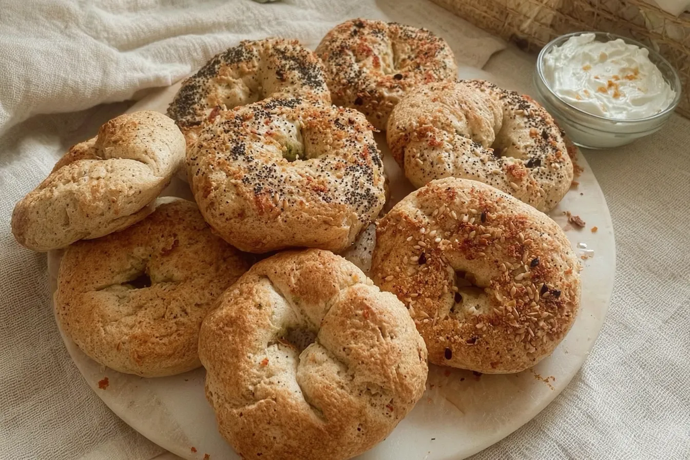 Savory Gluten Free Yogurt Bagels Fresh Out of the Oven
