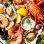 Seafood Dinner for Special Occasions — Elegant seafood plate Delight 3 Elegant seafood plate for special occasions