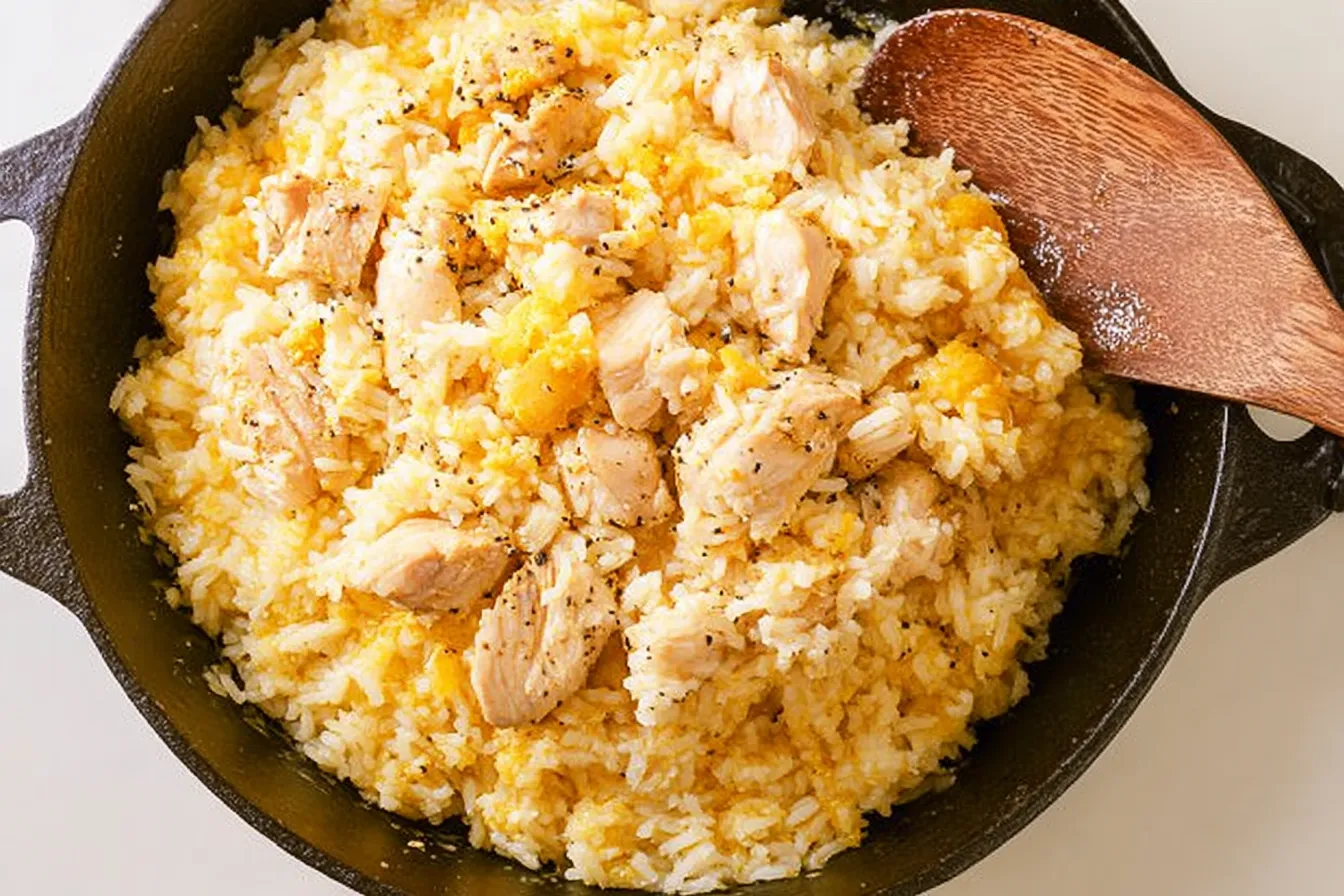 Simple Chicken Dinner with Rice