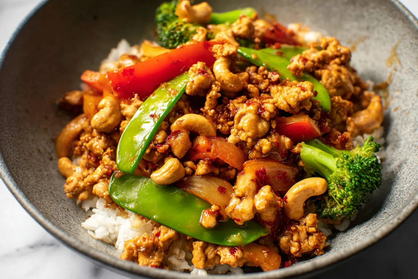 Spicy Ground Chicken Skillet Ready to Serve