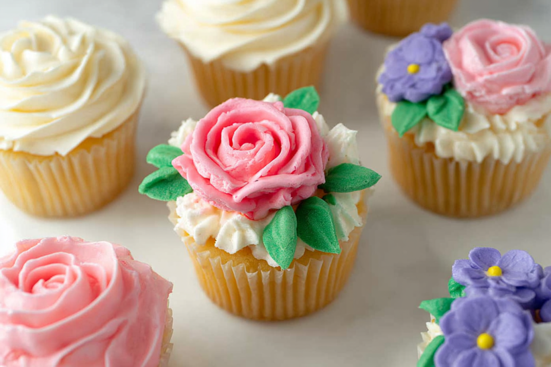 Wildflower Baby Shower Cupcakes