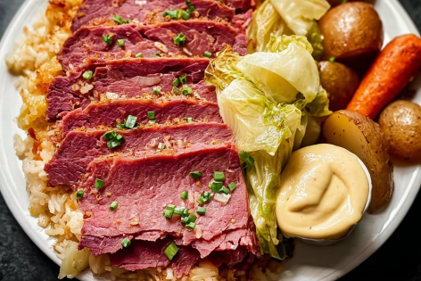 Corned Beef and Cabbage Rice Bake