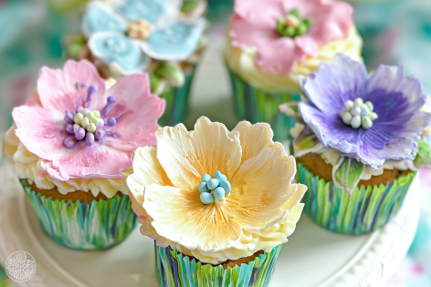 Spring Baby Shower Flower Cupcakes: Delightful Sweet Treats 2 Spring Baby Shower Flower Cupcakes